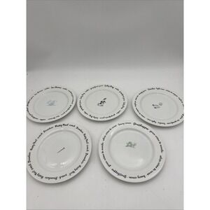 5 Pottery Barn Bar Lingo Plate Old Fashioned Cocktail / Snack Plate